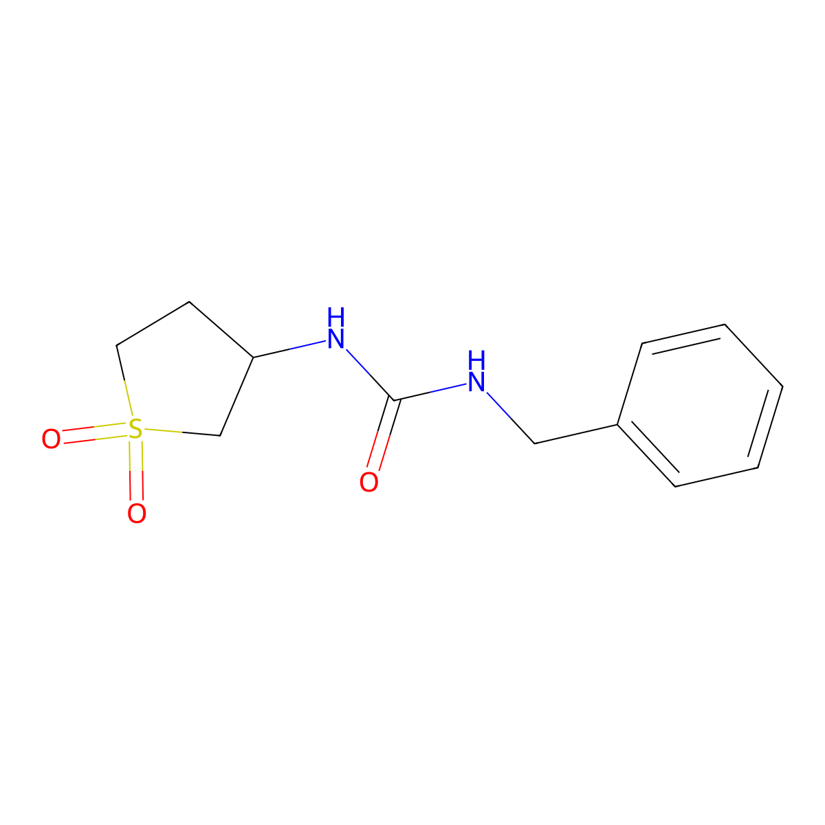 1-Benzyl-3-(1,1-dioxidotetrahydrothiophen-3-yl)urea molecular structure, CAS 428459-72-7