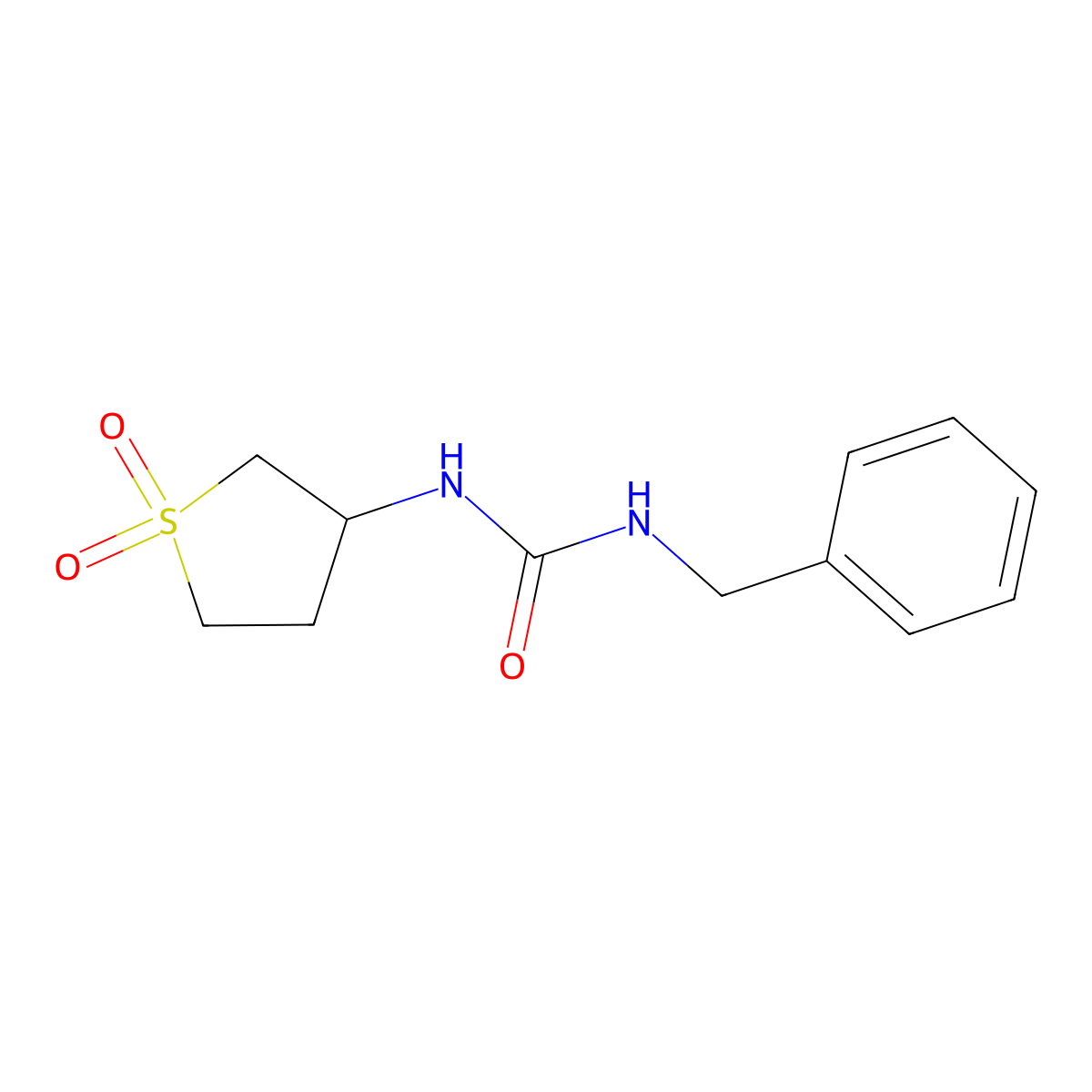1-Benzyl-3-(1,1-dioxidotetrahydrothiophen-3-yl)urea molecular structure, CAS 428459-72-7