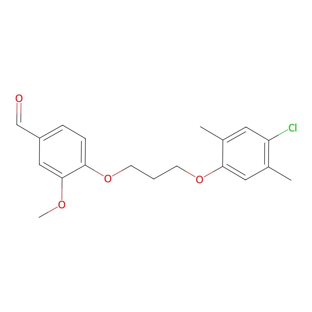 4-[3-(4-Chloro-2,5-dimethylphenoxy)propoxy]-3-methoxybenzaldehyde molecular structure, CAS 428459-99-8