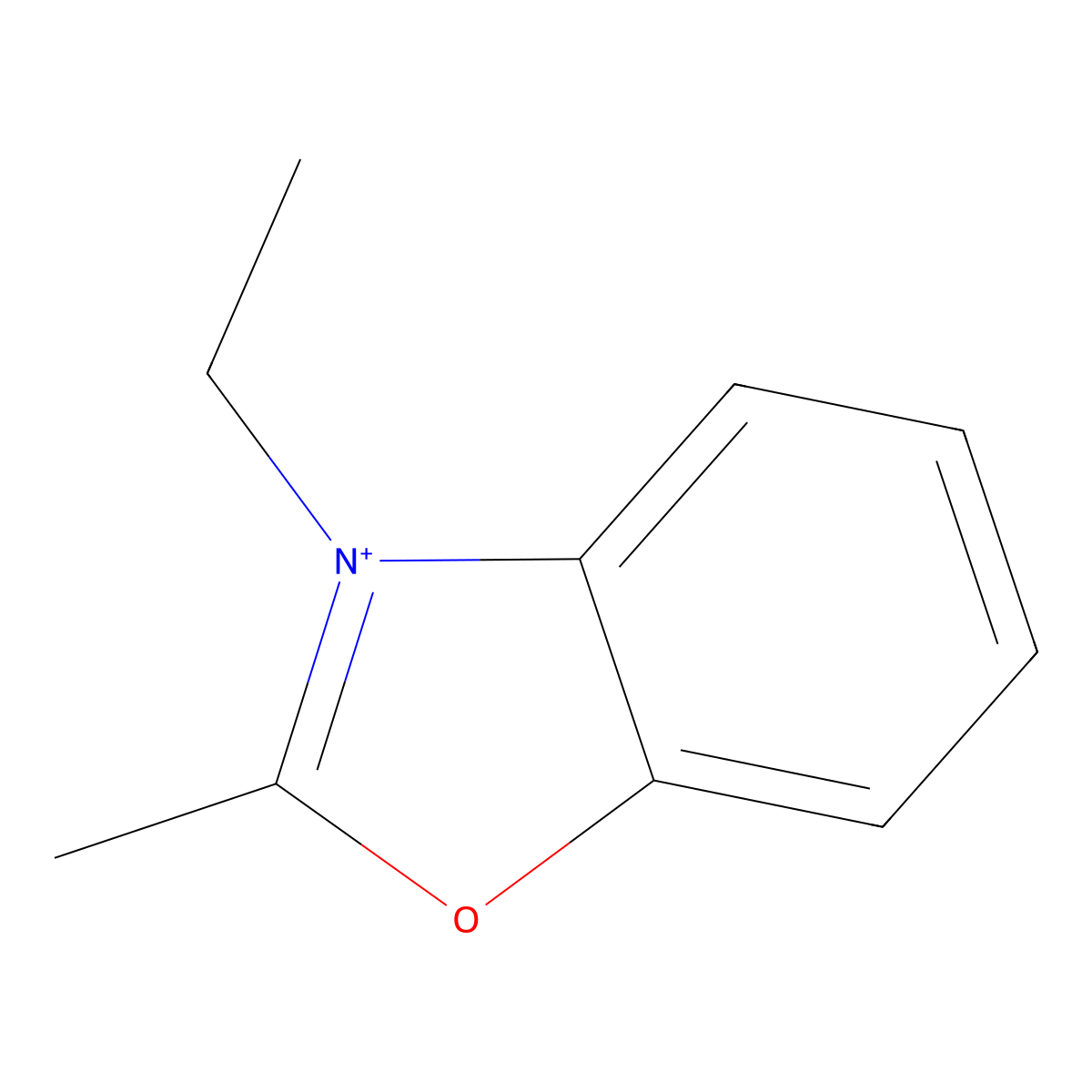 3-Ethyl-2-methyl-1,3-benzoxazol-3-ium molecular structure, CAS 42846-14-0