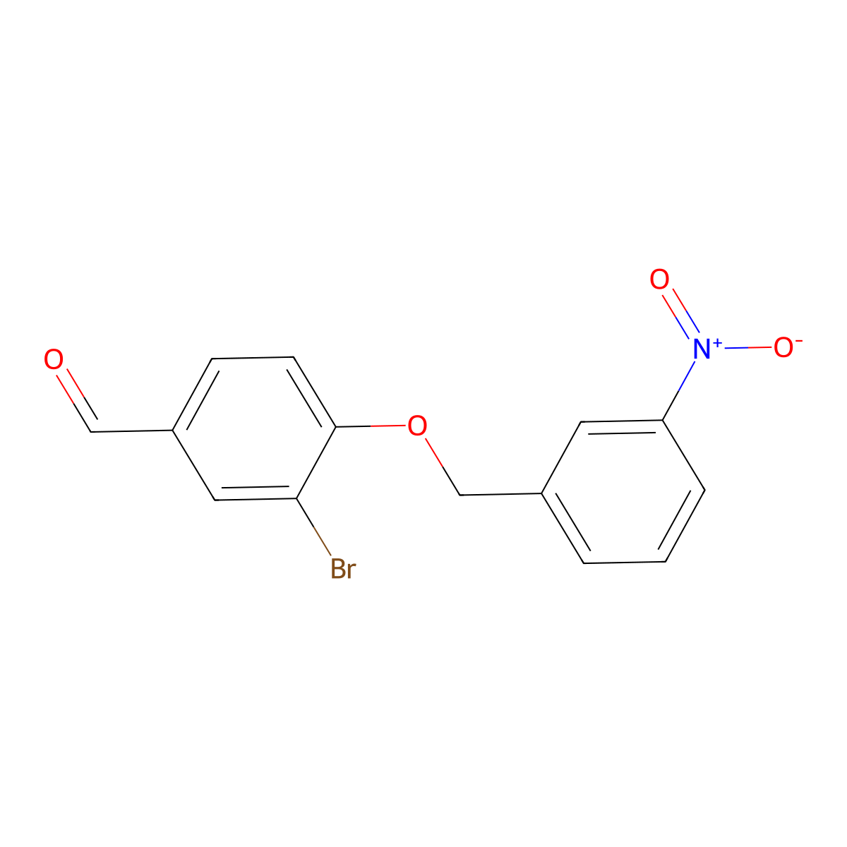 3-Bromo-4-[(3-nitrobenzyl)oxy]benzaldehyde molecular structure, CAS 428460-92-8
