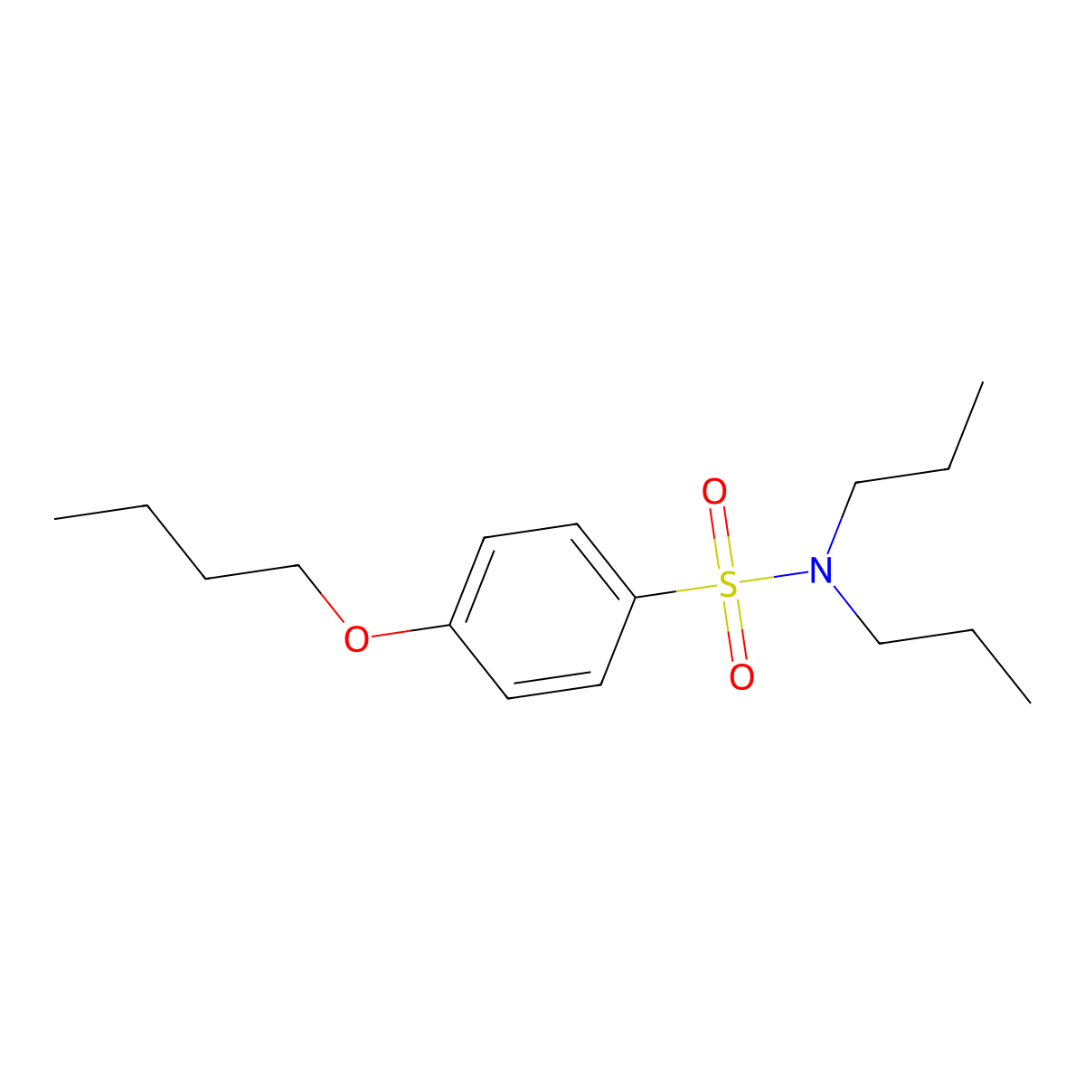 4-butoxy-N,N-dipropylbenzenesulfonamide molecular structure, CAS 428461-62-5