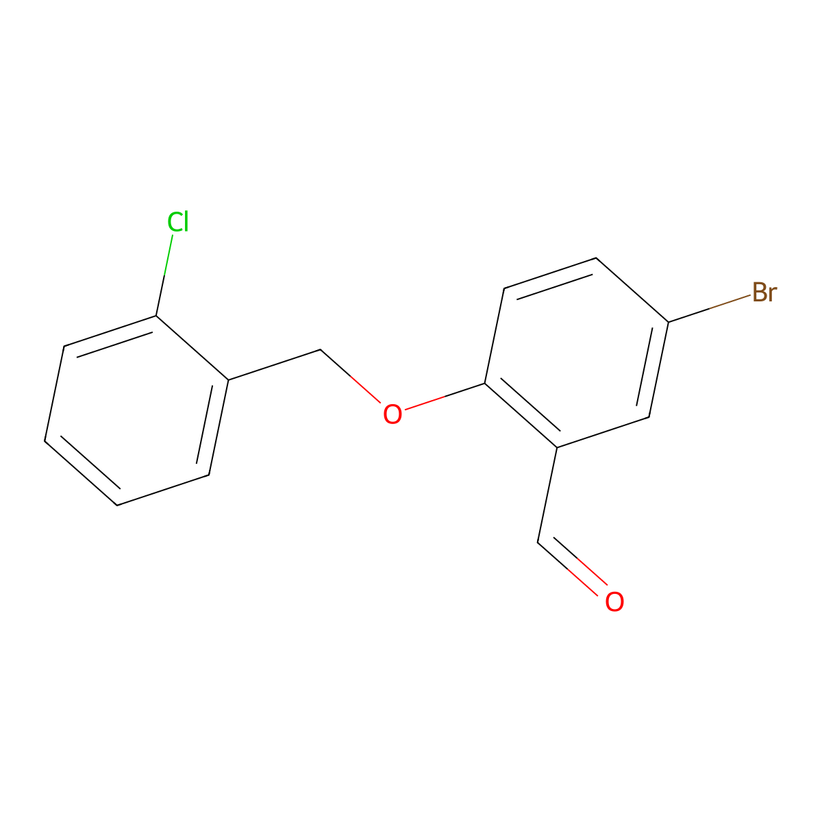 5-Bromo-2-[(2-chlorobenzyl)oxy]benzaldehyde molecular structure, CAS 428462-38-8