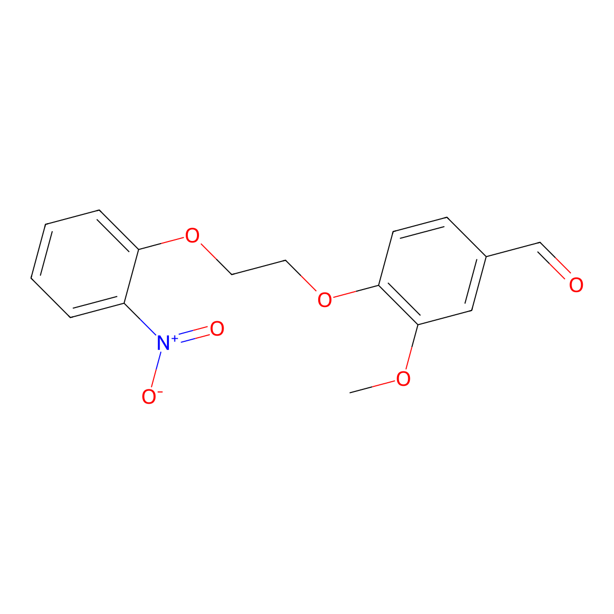 3-Methoxy-4-[2-(2-nitrophenoxy)ethoxy]benzaldehyde molecular structure, CAS 428463-35-8