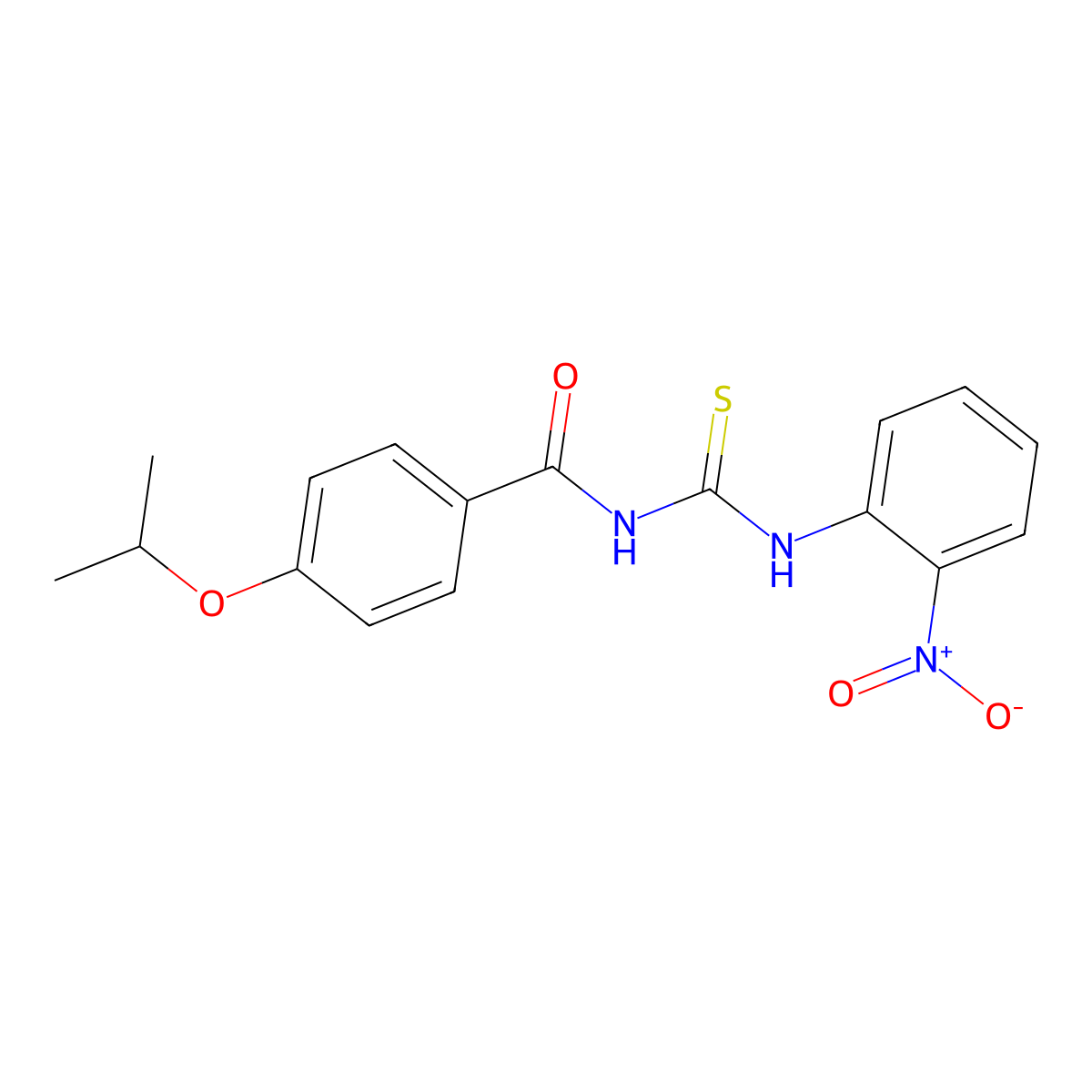 N-[(2-nitrophenyl)carbamothioyl]-4-propan-2-yloxybenzamide molecular structure, CAS 428463-92-7