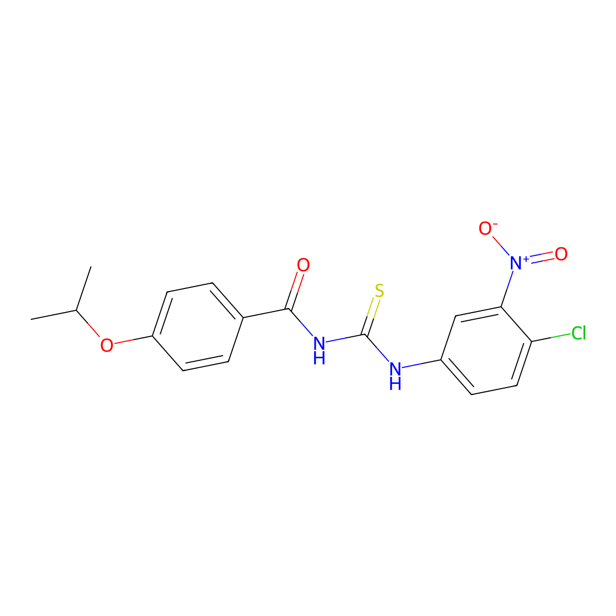 N-[(4-chloro-3-nitrophenyl)carbamothioyl]-4-propan-2-yloxybenzamide molecular structure, CAS 428464-02-2