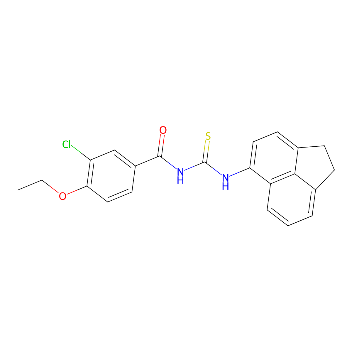3-chloro-N-(1,2-dihydroacenaphthylen-5-ylcarbamothioyl)-4-ethoxybenzamide molecular structure, CAS 428464-43-1