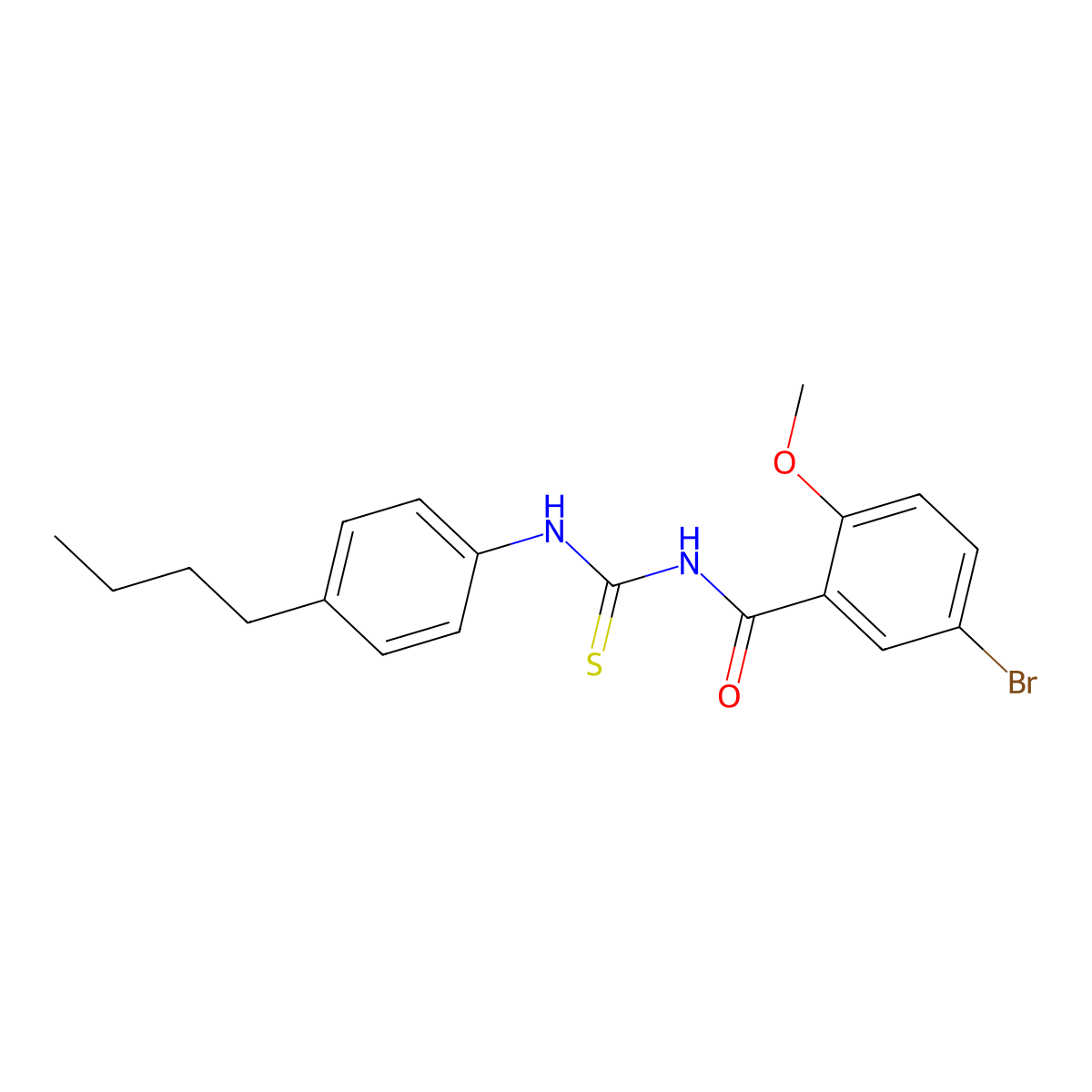5-bromo-N-[(4-butylphenyl)carbamothioyl]-2-methoxybenzamide molecular structure, CAS 428464-61-3