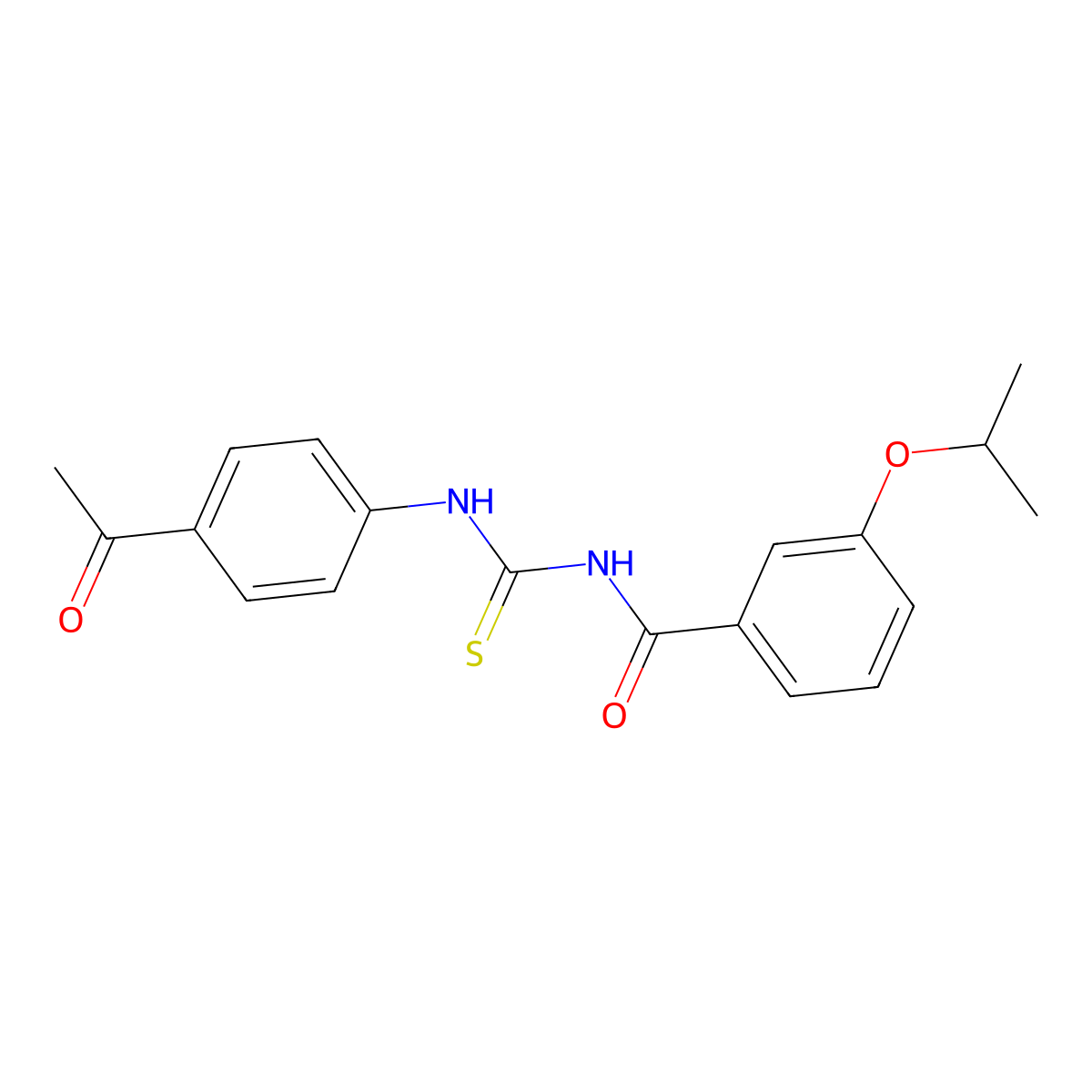N-[(4-acetylphenyl)carbamothioyl]-3-propan-2-yloxybenzamide molecular structure, CAS 428464-71-5