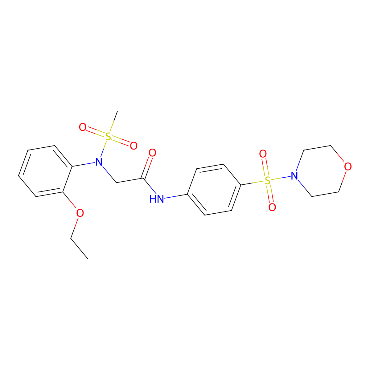 2-(2-ethoxy-N-methylsulfonylanilino)-N-(4-morpholin-4-ylsulfonylphenyl)acetamide molecular structure, CAS 428464-82-8