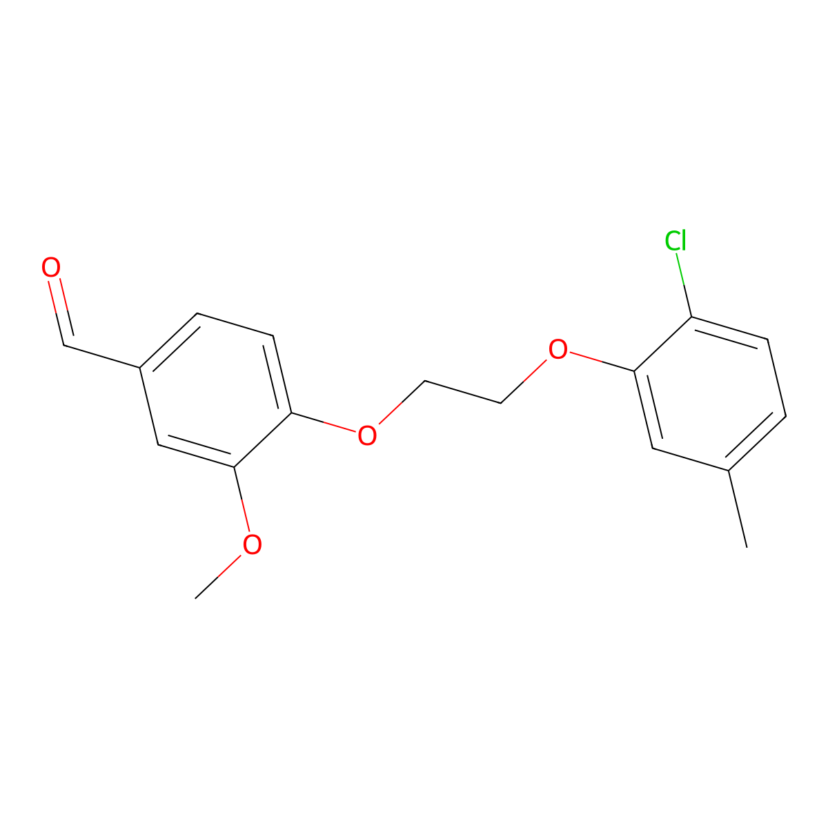 4-[2-(2-Chloro-5-methylphenoxy)ethoxy]-3-methoxybenzaldehyde molecular structure, CAS 428464-91-9