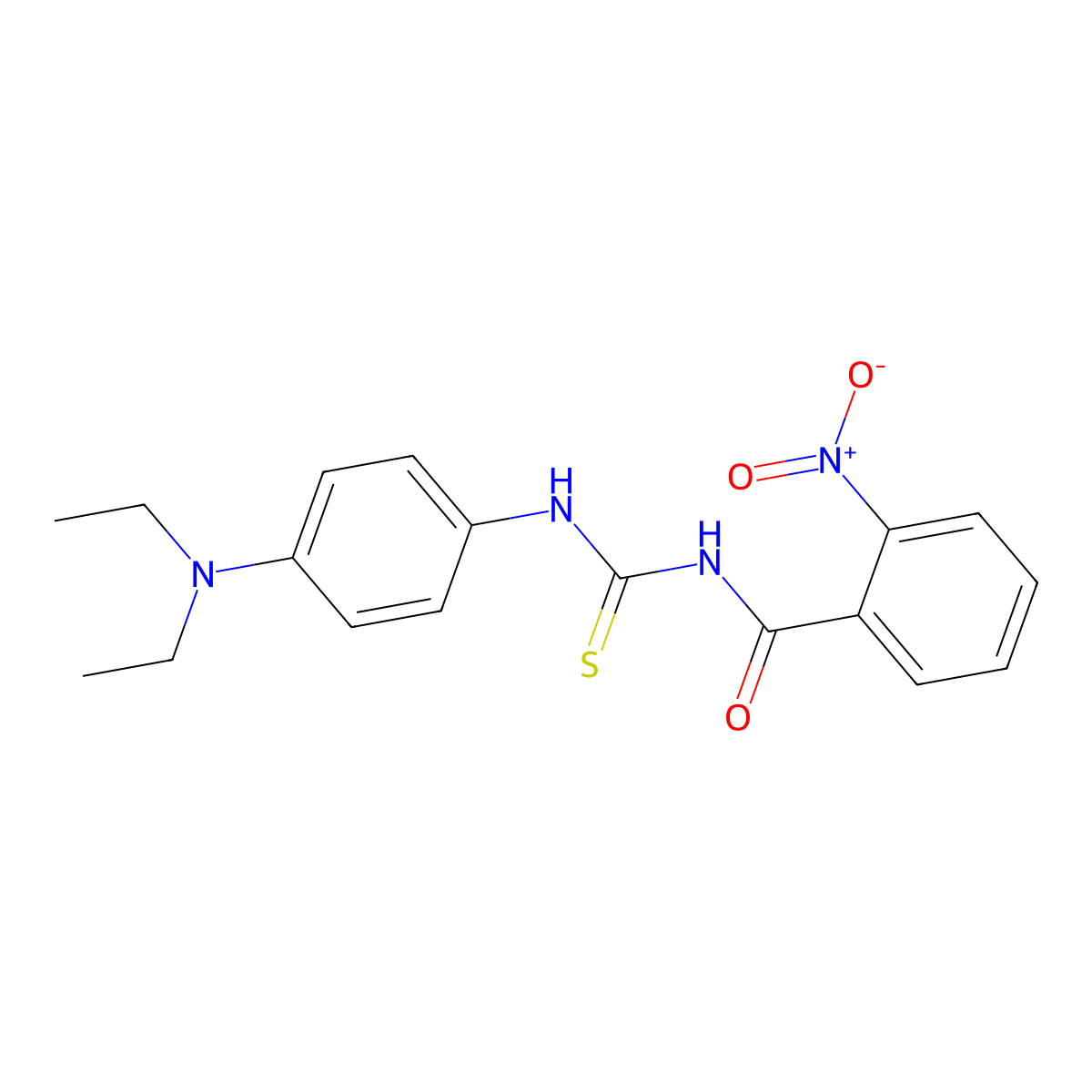 N-[[4-(diethylamino)phenyl]carbamothioyl]-2-nitrobenzamide molecular structure, CAS 428464-99-7
