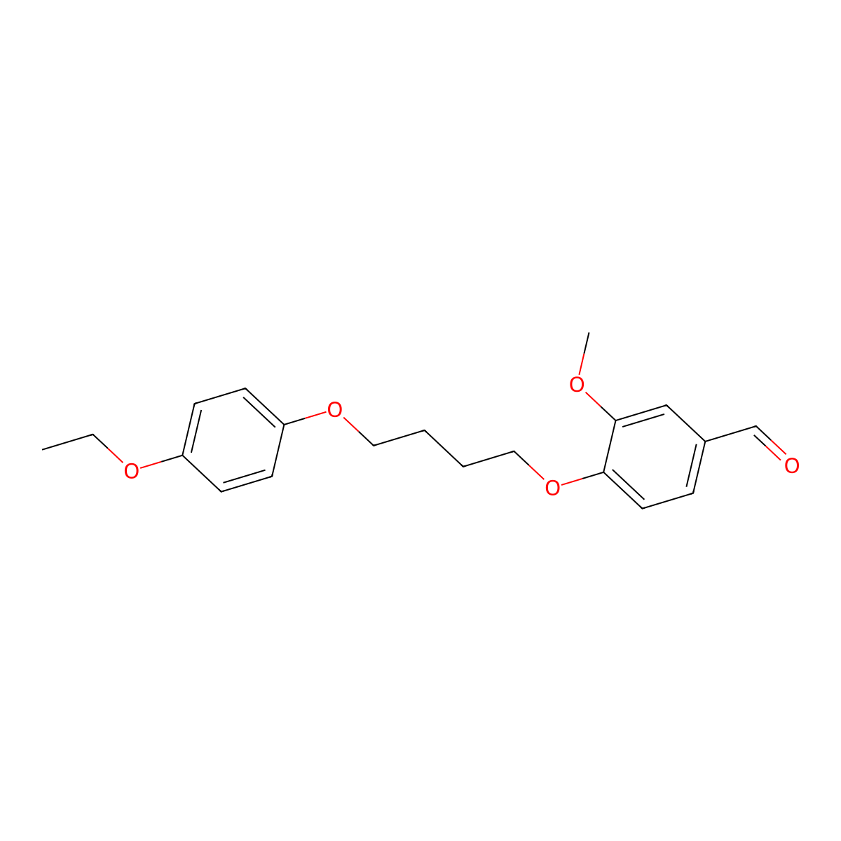 4-[4-(4-Ethoxyphenoxy)butoxy]-3-methoxybenzaldehyde molecular structure, CAS 428465-11-6
