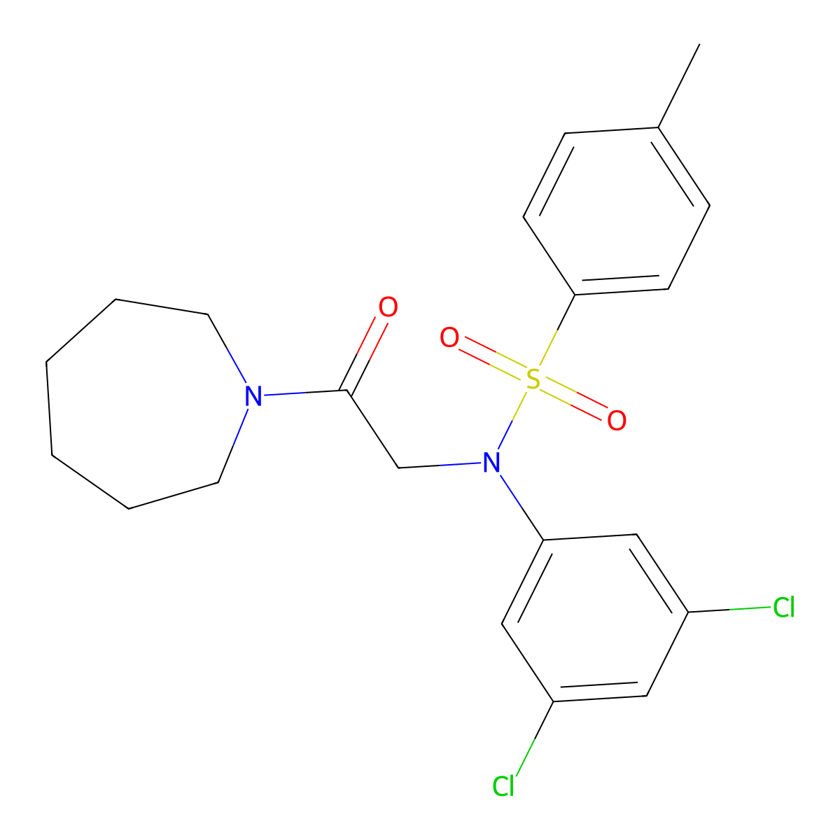 N-[2-(azepan-1-yl)-2-oxoethyl]-N-(3,5-dichlorophenyl)-4-methylbenzenesulfonamide molecular structure, CAS 428465-20-7