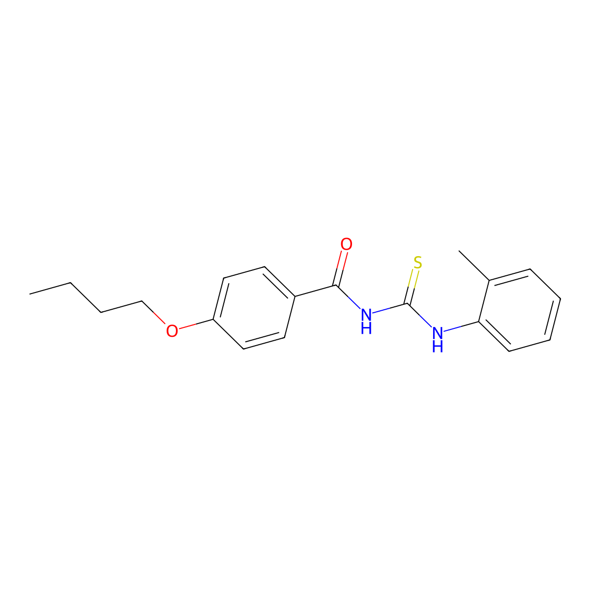 4-butoxy-N-[(2-methylphenyl)carbamothioyl]benzamide molecular structure, CAS 428465-52-5