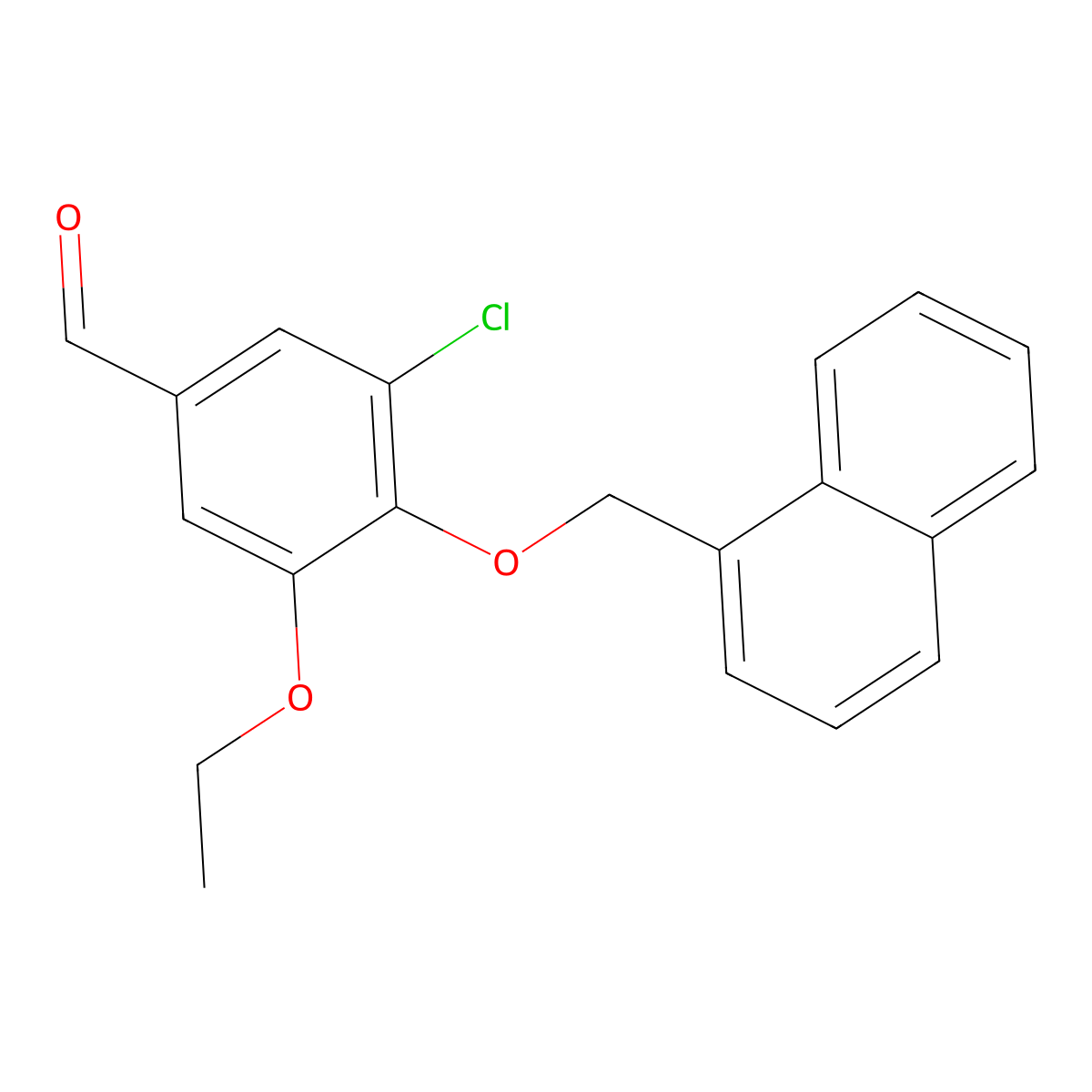 3-Chloro-5-ethoxy-4-(naphthalen-1-ylmethoxy)benzaldehyde molecular structure, CAS 428466-08-4