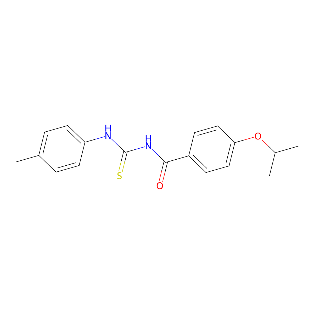 N-[(4-methylphenyl)carbamothioyl]-4-propan-2-yloxybenzamide molecular structure, CAS 428466-18-6