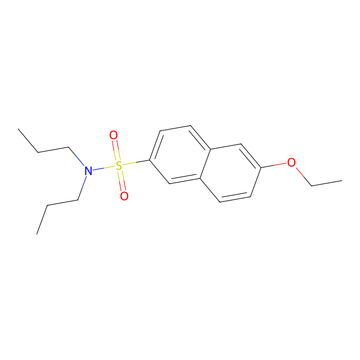 6-ethoxy-N,N-dipropylnaphthalene-2-sulfonamide molecular structure, CAS 428466-21-1