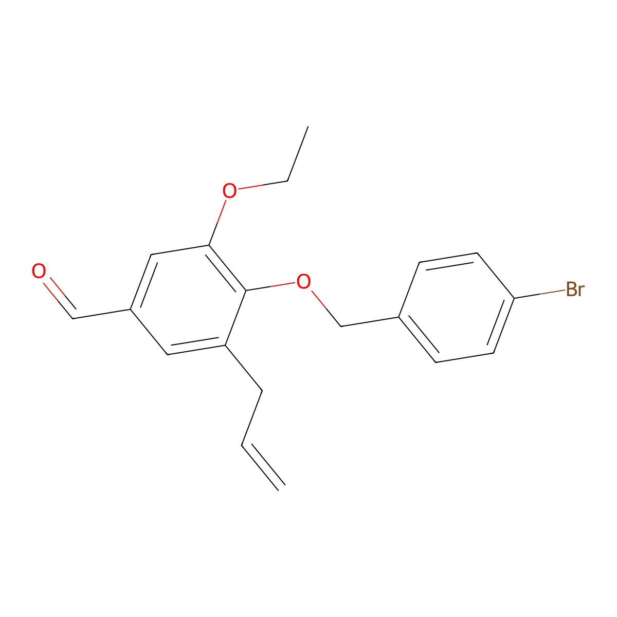 4-[(4-Bromobenzyl)oxy]-3-ethoxy-5-(prop-2-en-1-yl)benzaldehyde molecular structure, CAS 428466-30-2