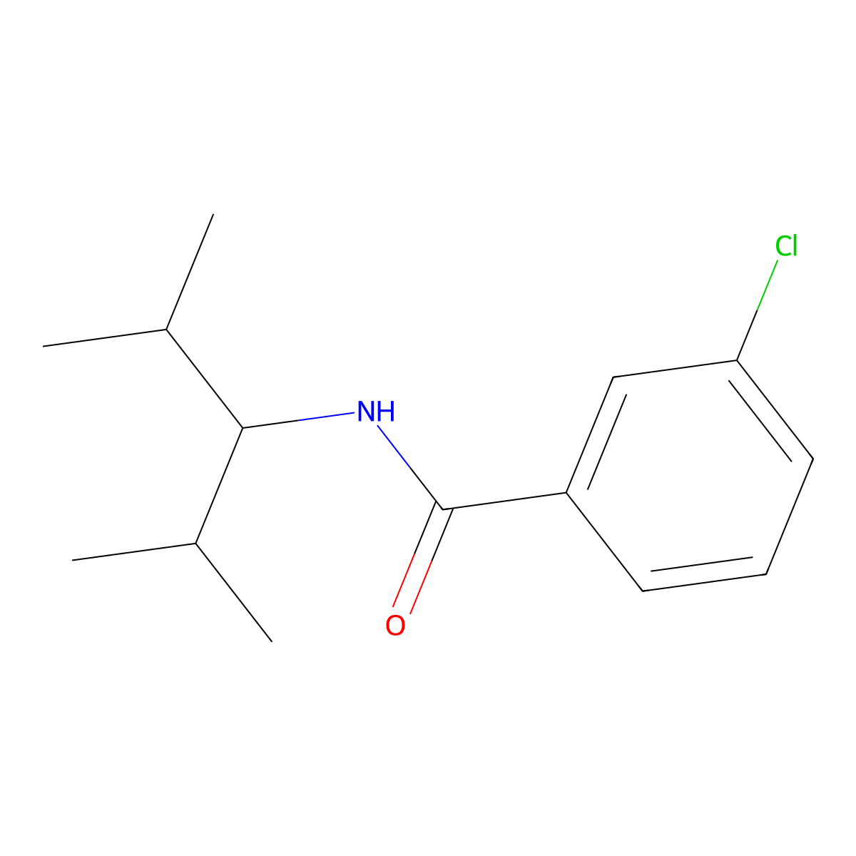 3-chloro-N-(2,4-dimethylpentan-3-yl)benzamide molecular structure, CAS 428466-40-4
