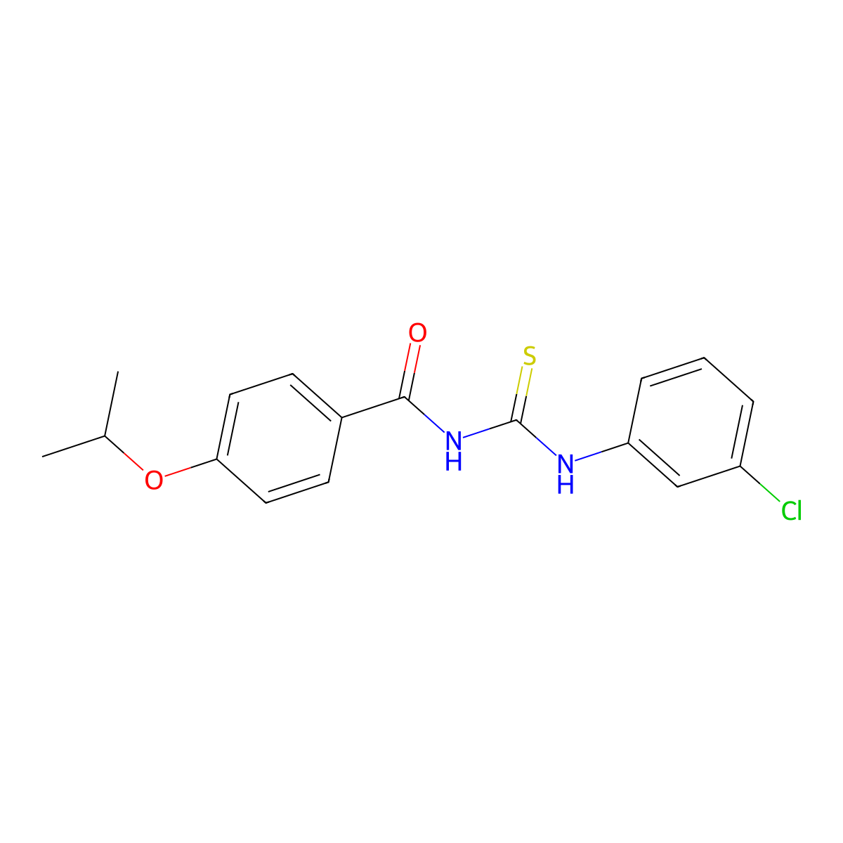 N-[(3-chlorophenyl)carbamothioyl]-4-(propan-2-yloxy)benzamide molecular structure, CAS 428466-41-5