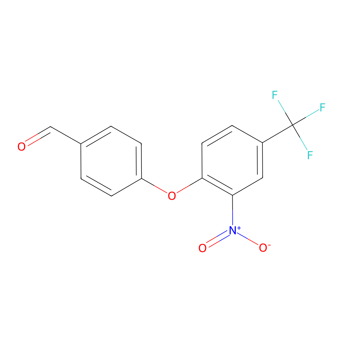 4-[2-Nitro-4-(trifluoromethyl)phenoxy]benzaldehyde molecular structure, CAS 428467-15-6