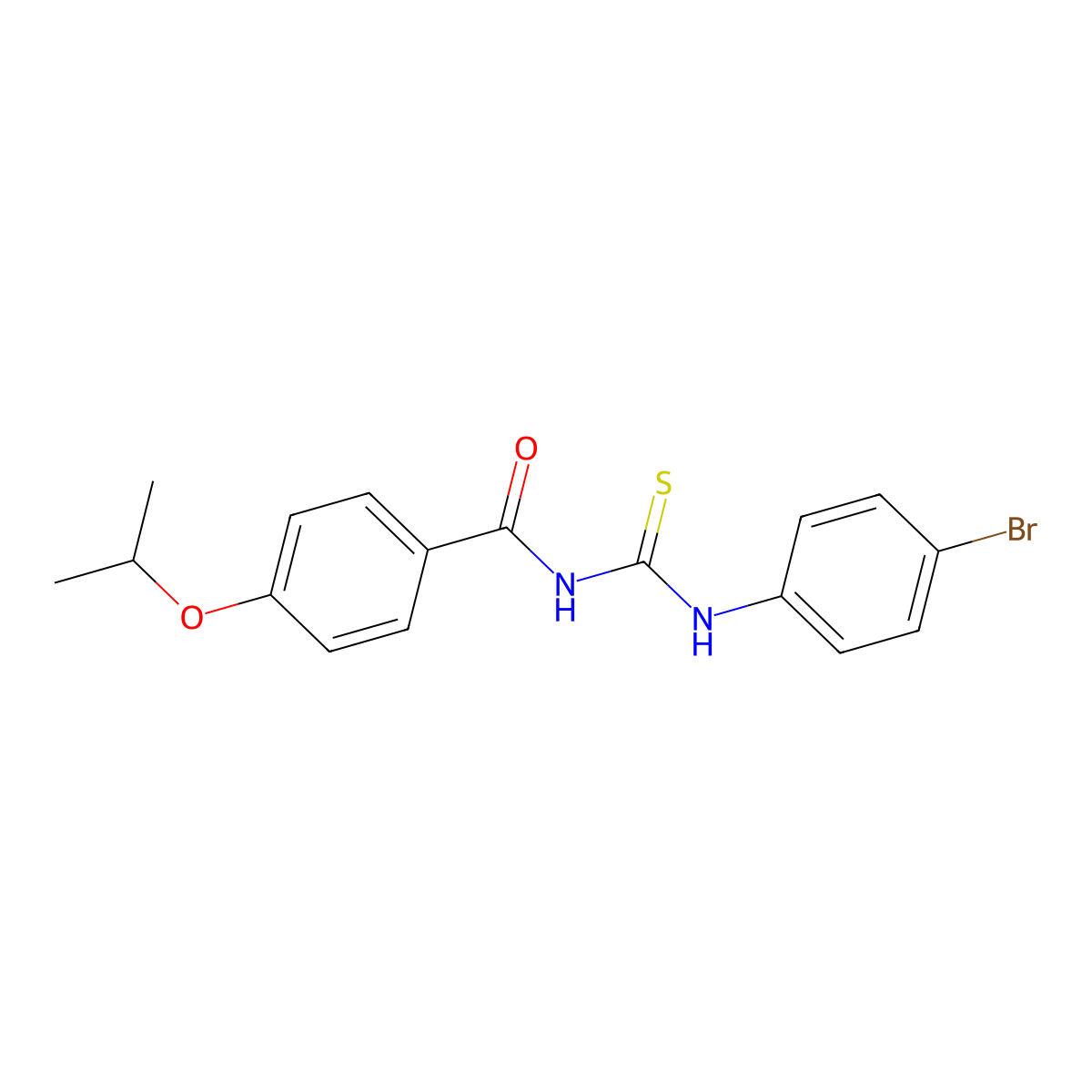N-[(4-bromophenyl)carbamothioyl]-4-propan-2-yloxybenzamide molecular structure, CAS 428468-12-6