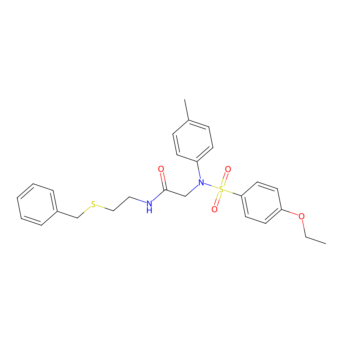 N-(2-benzylsulfanylethyl)-2-(N-(4-ethoxyphenyl)sulfonyl-4-methylanilino)acetamide molecular structure, CAS 428468-93-3