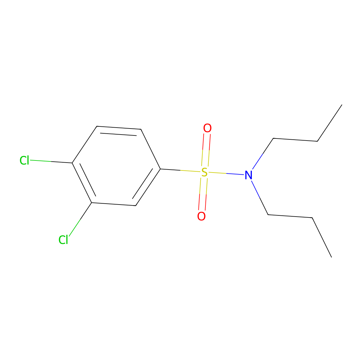 3,4-dichloro-N,N-dipropylbenzenesulfonamide molecular structure, CAS 428469-08-3