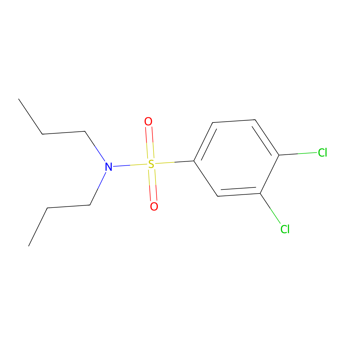 3,4-dichloro-N,N-dipropylbenzenesulfonamide molecular structure, CAS 428469-08-3
