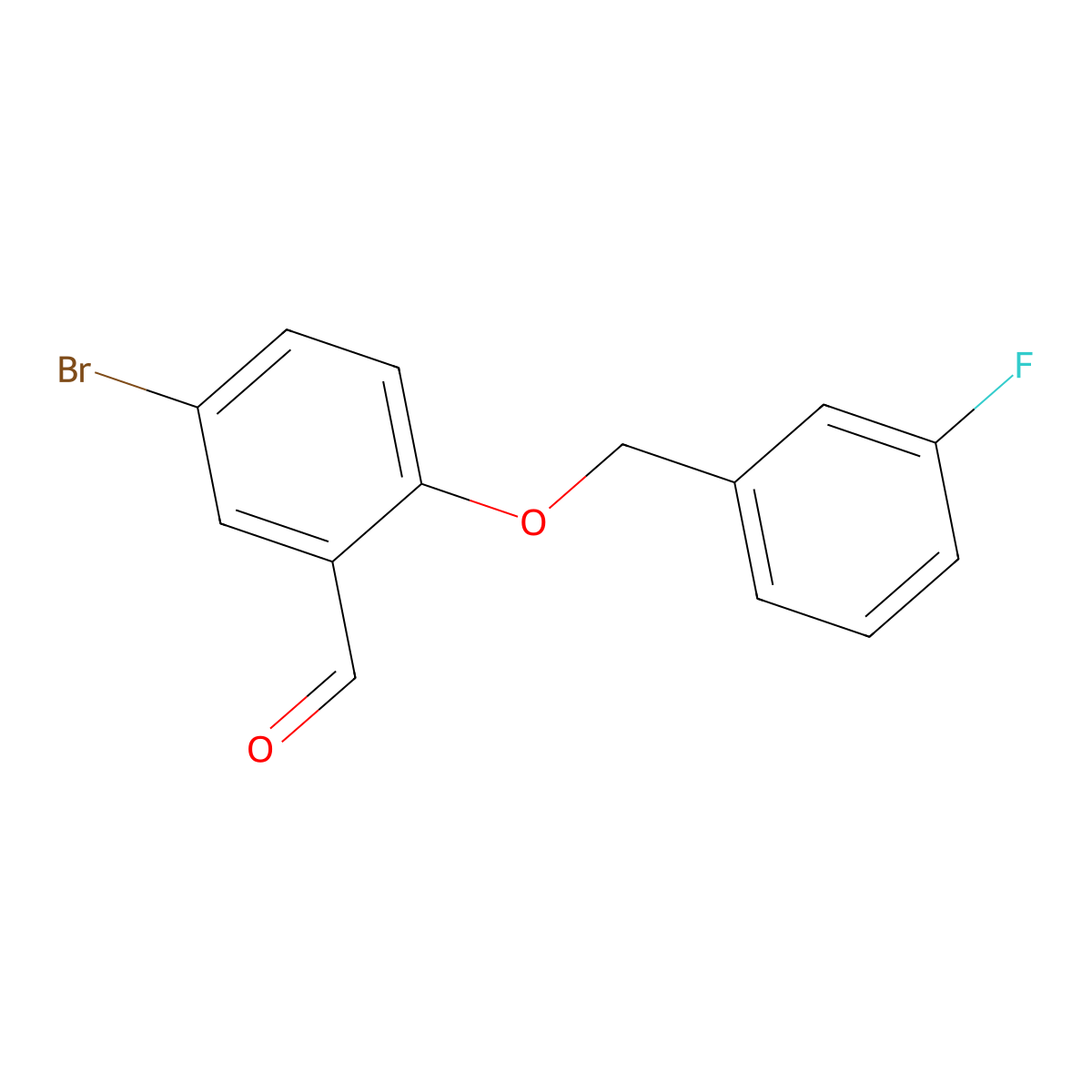 5-Bromo-2-[(3-fluorobenzyl)oxy]benzaldehyde molecular structure, CAS 428469-51-6