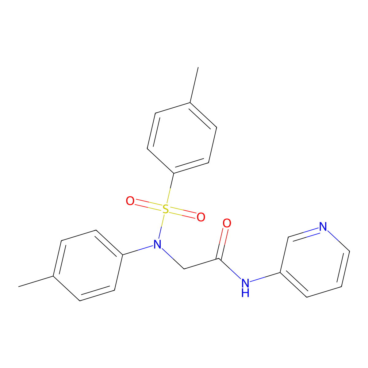 2-(4-methyl-N-(4-methylphenyl)sulfonylanilino)-N-pyridin-3-ylacetamide molecular structure, CAS 428469-90-3