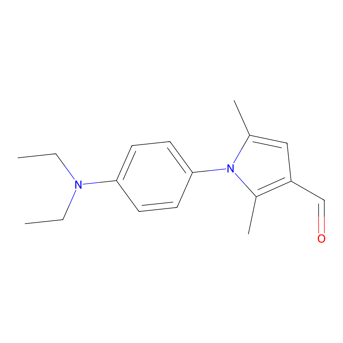 1-(4-(Diethylamino)phenyl)-2,5-dimethyl-1h-pyrrole-3-carbaldehyde molecular structure, CAS 428469-95-8