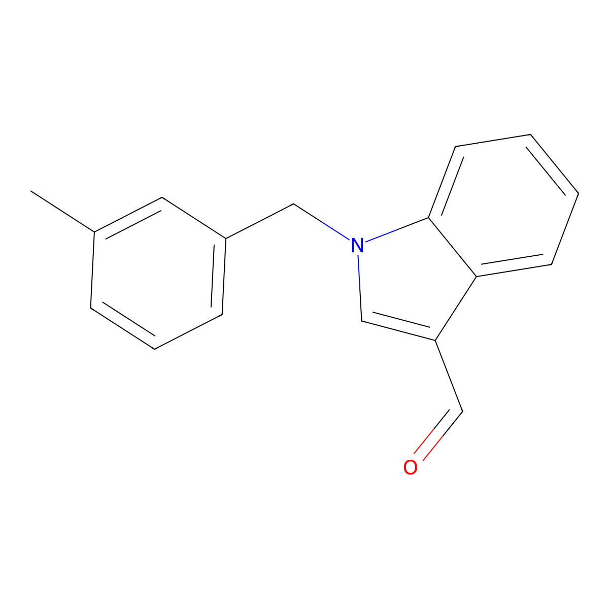 1-(3-methylbenzyl)-1H-indole-3-carbaldehyde molecular structure, CAS 428470-09-1