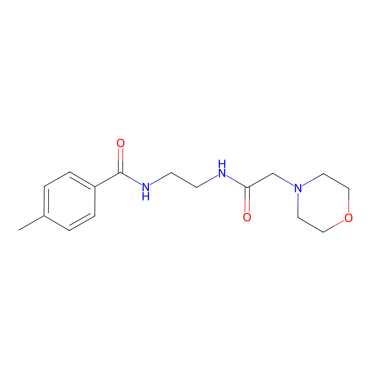 4-methyl-N-{2-[(morpholin-4-ylacetyl)amino]ethyl}benzamide molecular structure, CAS 428470-43-3