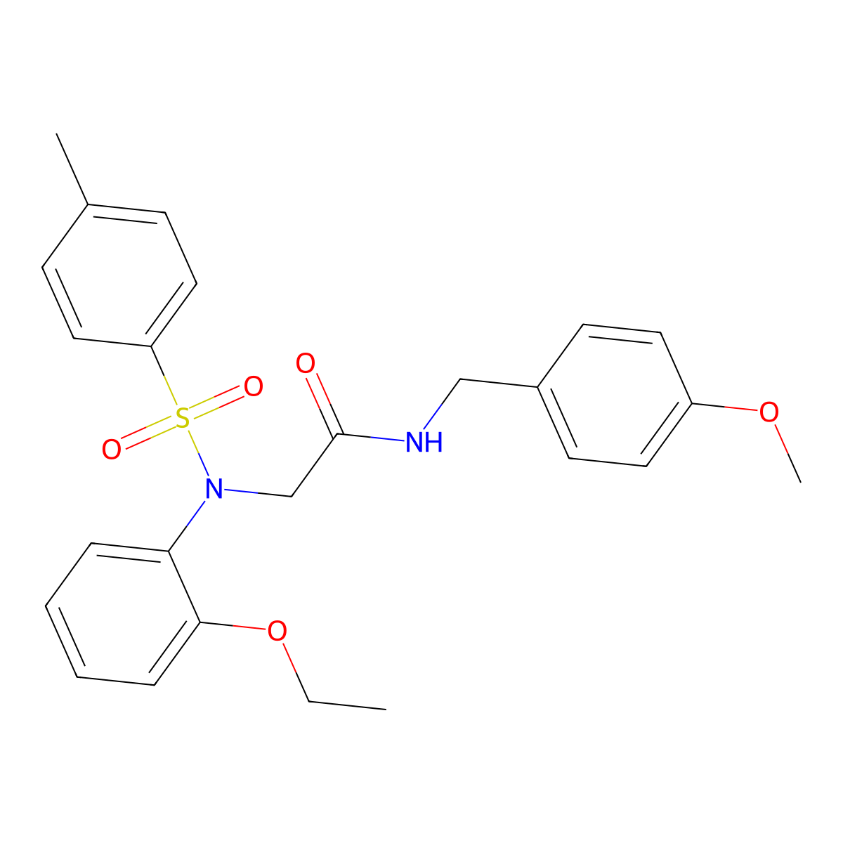 2-(2-ethoxy-N-(4-methylphenyl)sulfonylanilino)-N-[(4-methoxyphenyl)methyl]acetamide molecular structure, CAS 428470-48-8