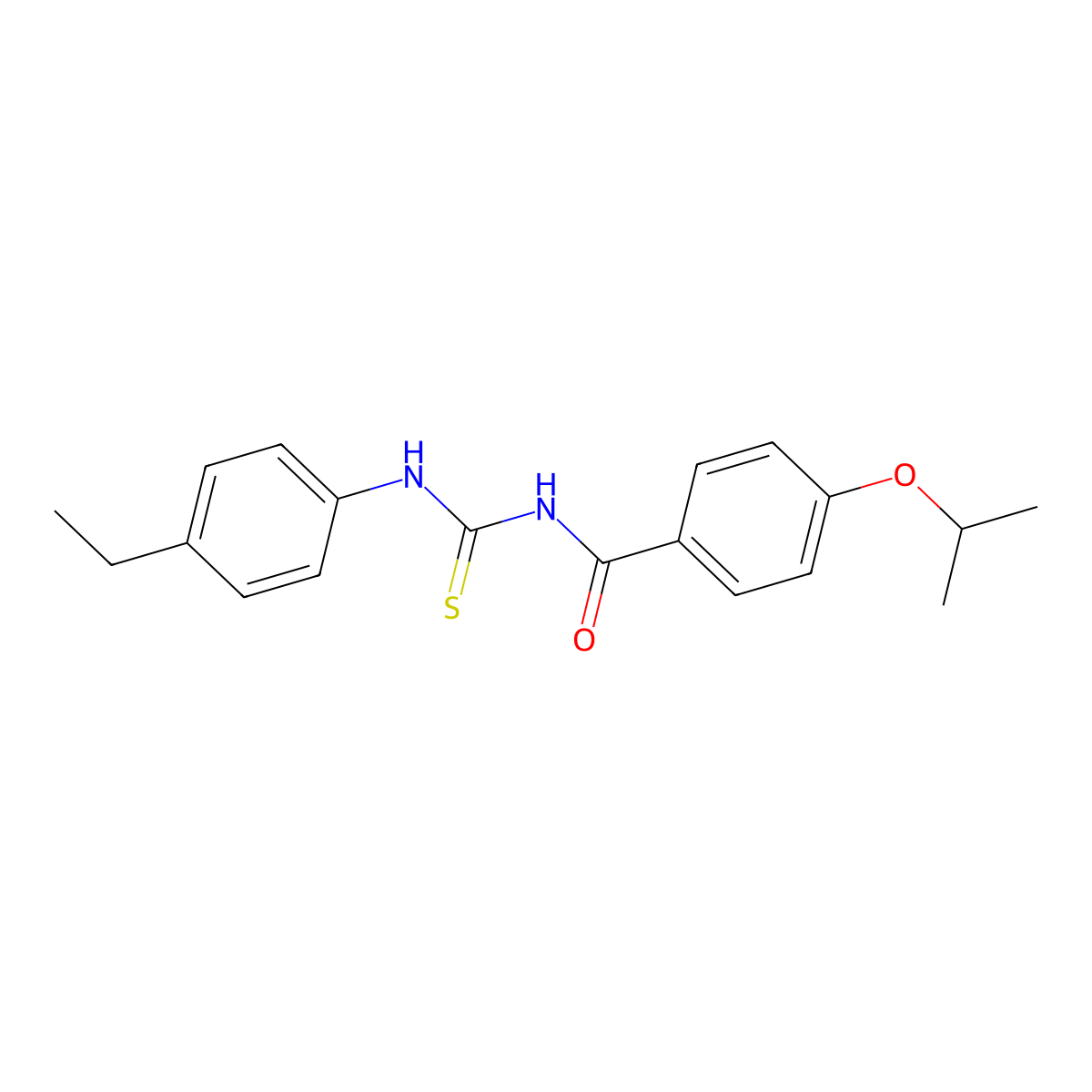 N-(4-ethylphenyl)-N'-(4-isopropoxybenzoyl)thiourea molecular structure, CAS 428471-07-2