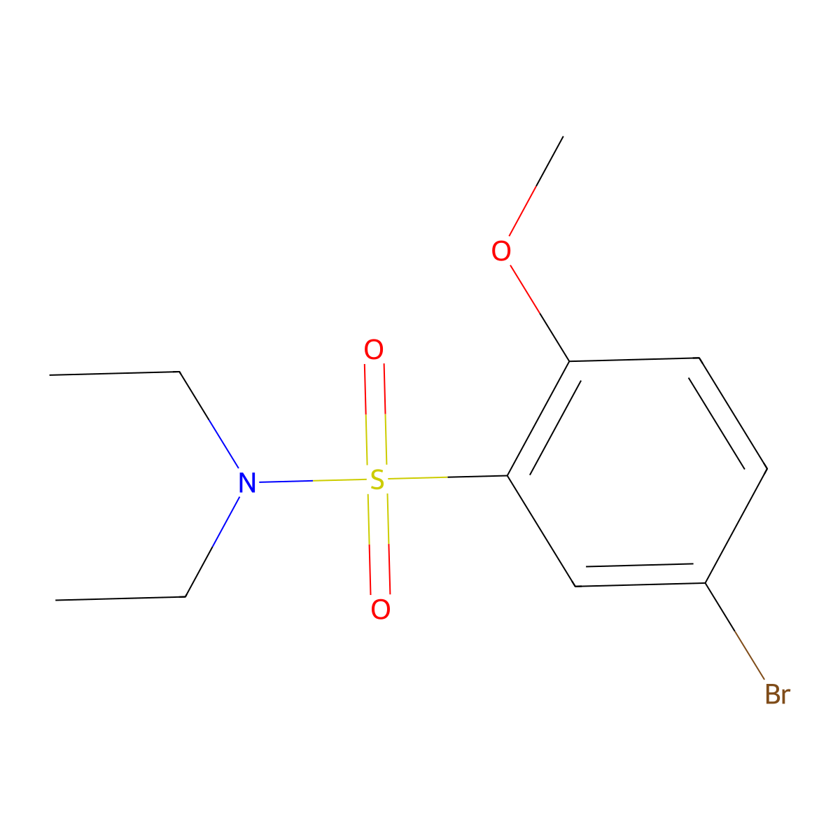5-bromo-N,N-diethyl-2-methoxybenzenesulfonamide molecular structure, CAS 428471-30-1