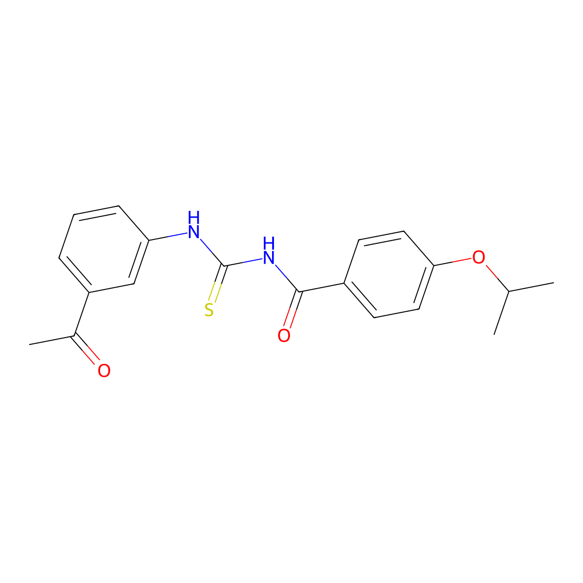 N-[(3-acetylphenyl)carbamothioyl]-4-propan-2-yloxybenzamide molecular structure, CAS 428471-43-6