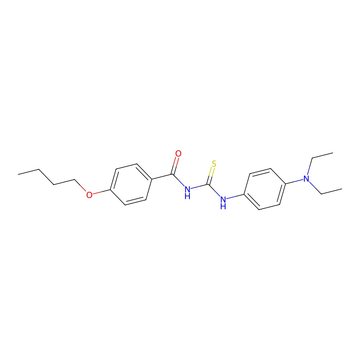 4-butoxy-N-[[4-(diethylamino)phenyl]carbamothioyl]benzamide molecular structure, CAS 428471-61-8