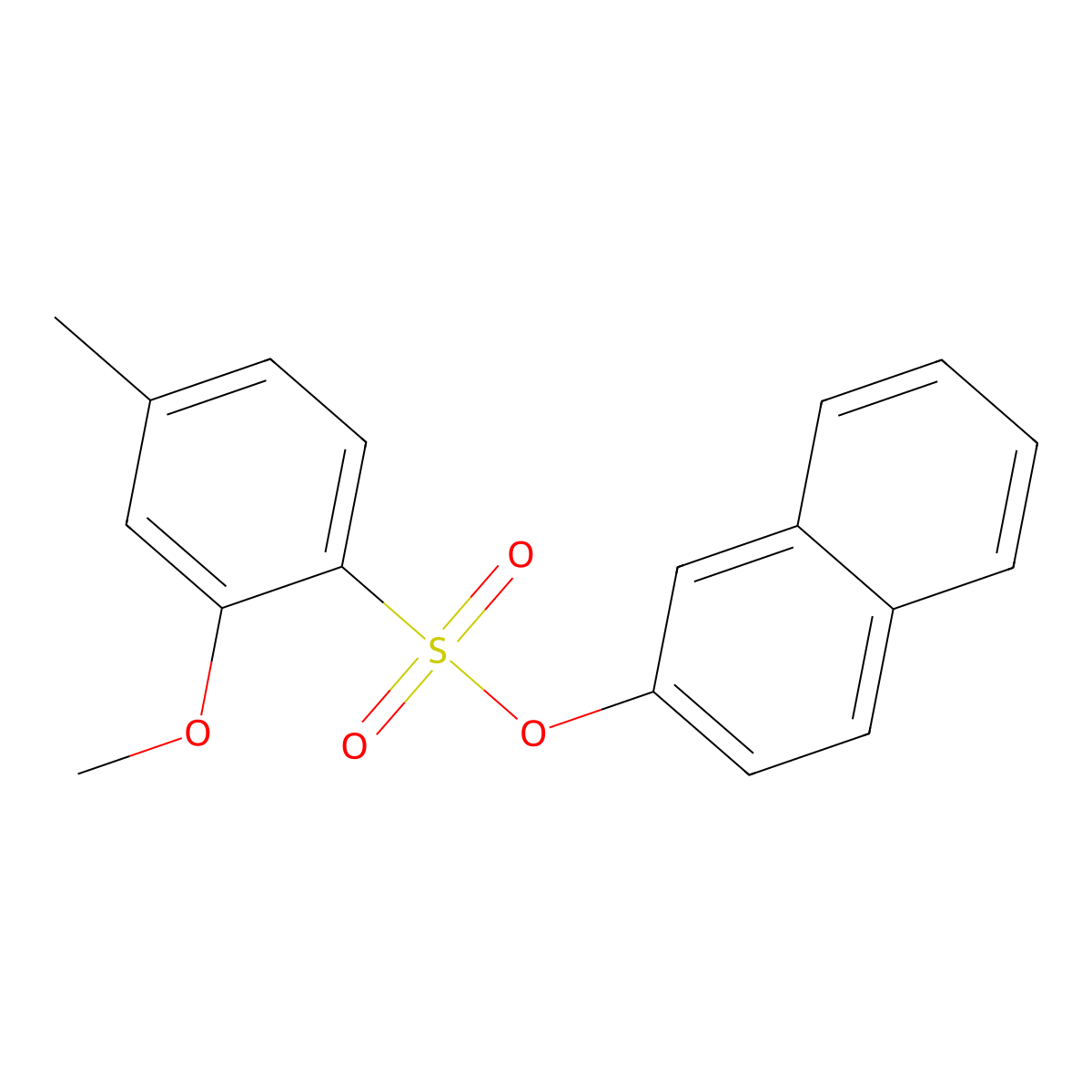 2-Naphthyl 2-methoxy-4-methylbenzenesulfonate molecular structure, CAS 428473-19-2
