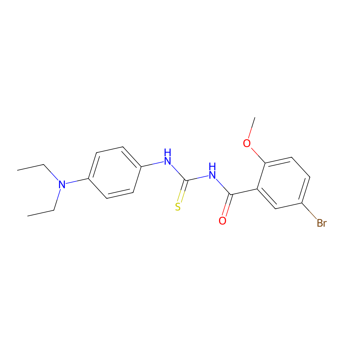 5-bromo-N-[[4-(diethylamino)phenyl]carbamothioyl]-2-methoxybenzamide molecular structure, CAS 428473-36-3
