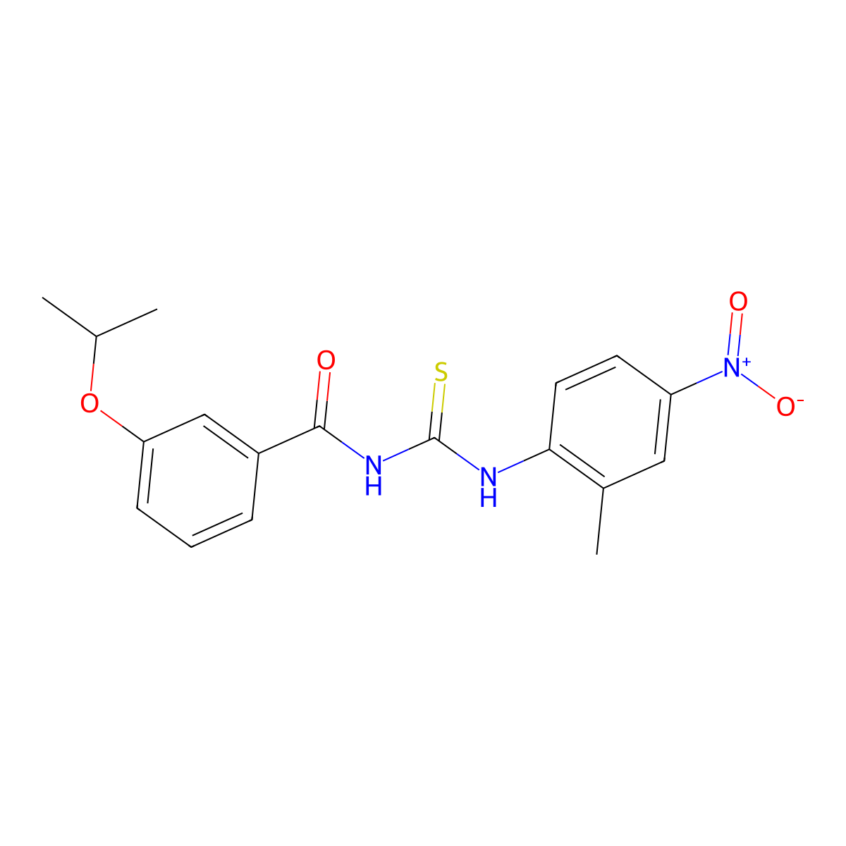 N-[(2-methyl-4-nitrophenyl)carbamothioyl]-3-propan-2-yloxybenzamide molecular structure, CAS 428474-01-5