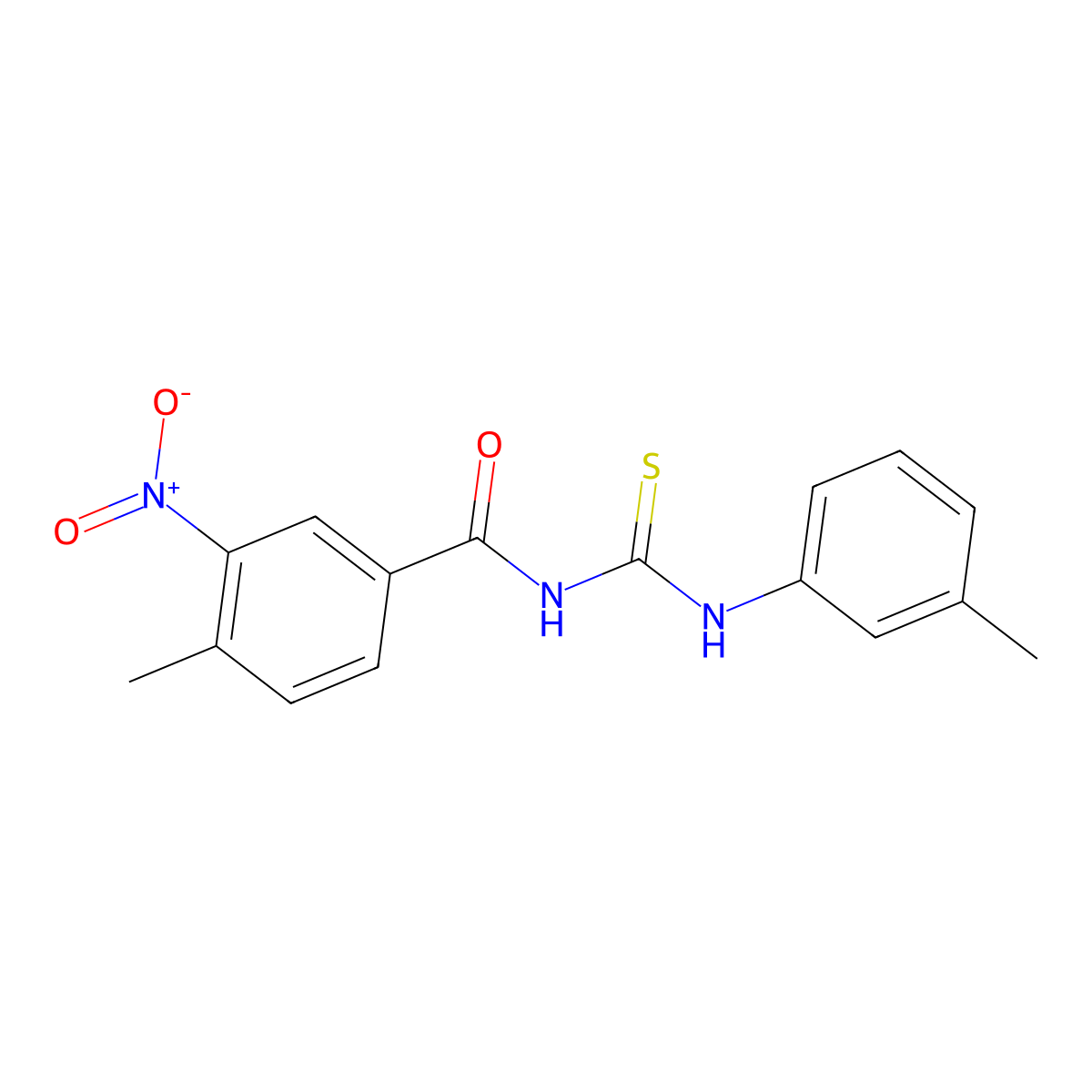 4-methyl-N-[(3-methylphenyl)carbamothioyl]-3-nitrobenzamide molecular structure, CAS 428476-00-0