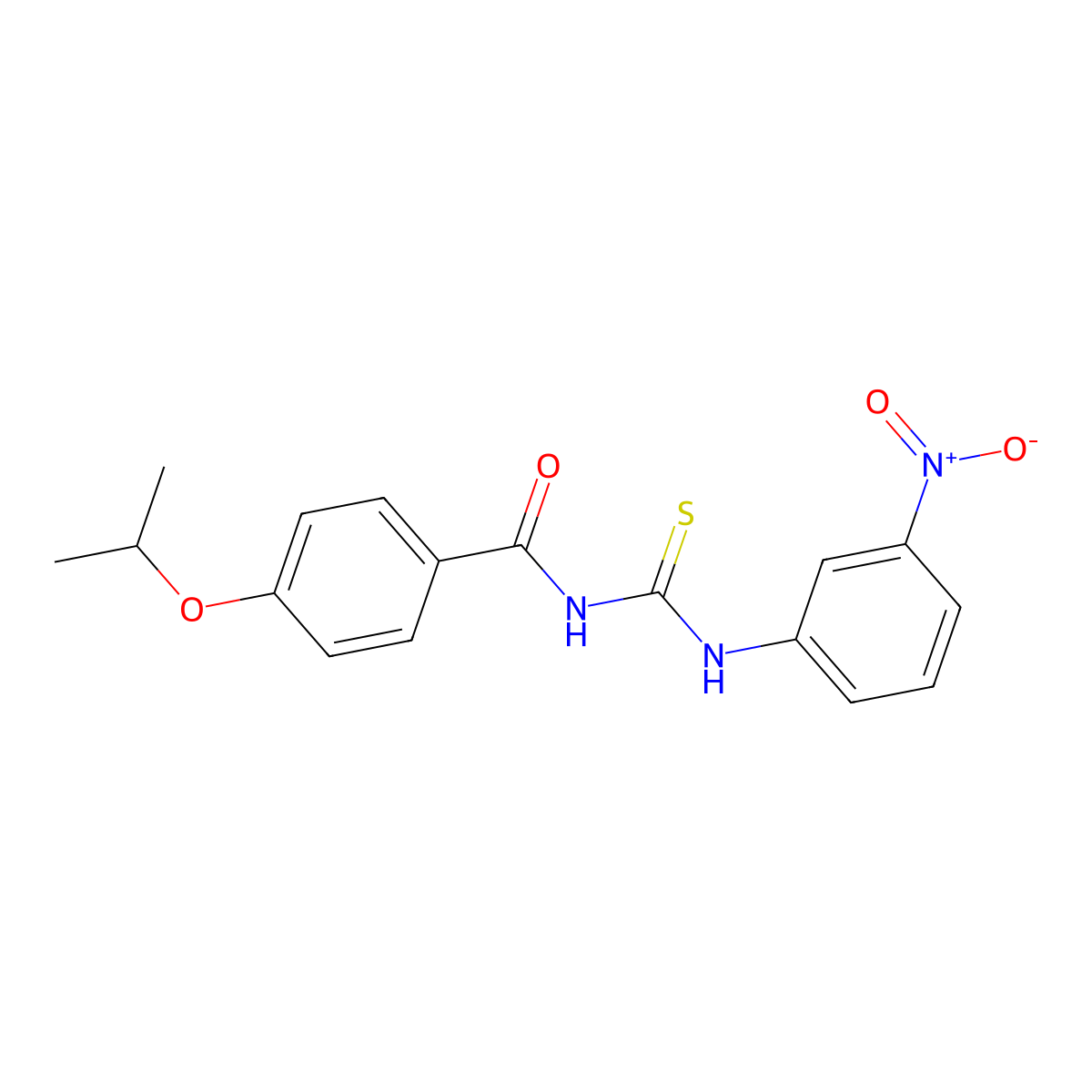 N-[(3-nitrophenyl)carbamothioyl]-4-propan-2-yloxybenzamide molecular structure, CAS 428476-42-0