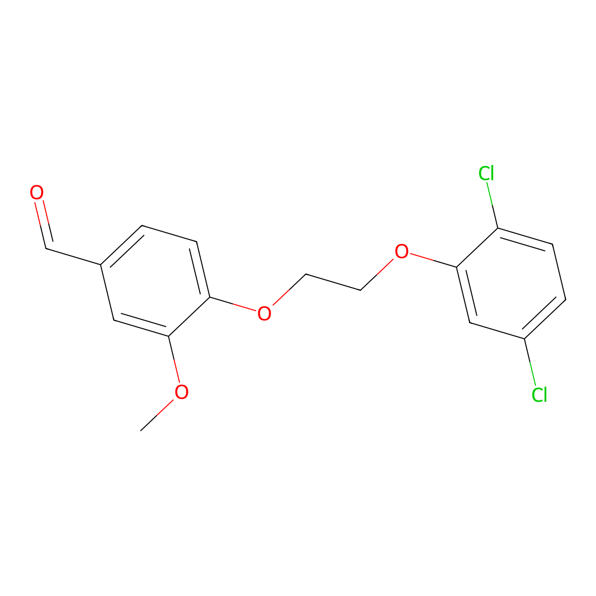 4-[2-(2,5-Dichlorophenoxy)ethoxy]-3-methoxybenzaldehyde molecular structure, CAS 428476-51-1