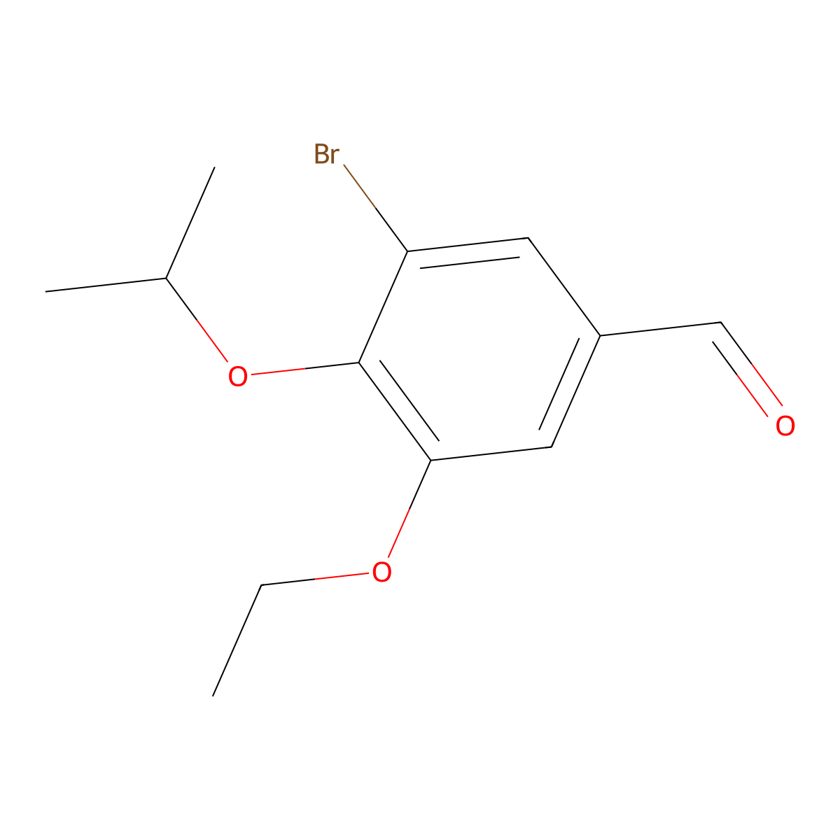 3-Bromo-5-ethoxy-4-isopropoxybenzaldehyde molecular structure, CAS 428476-80-6