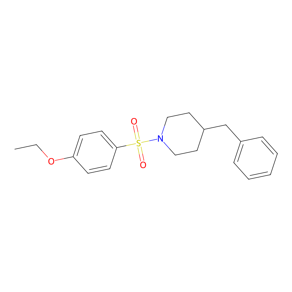 4-Benzyl-1-(4-ethoxyphenyl)sulfonylpiperidine molecular structure, CAS 428476-89-5