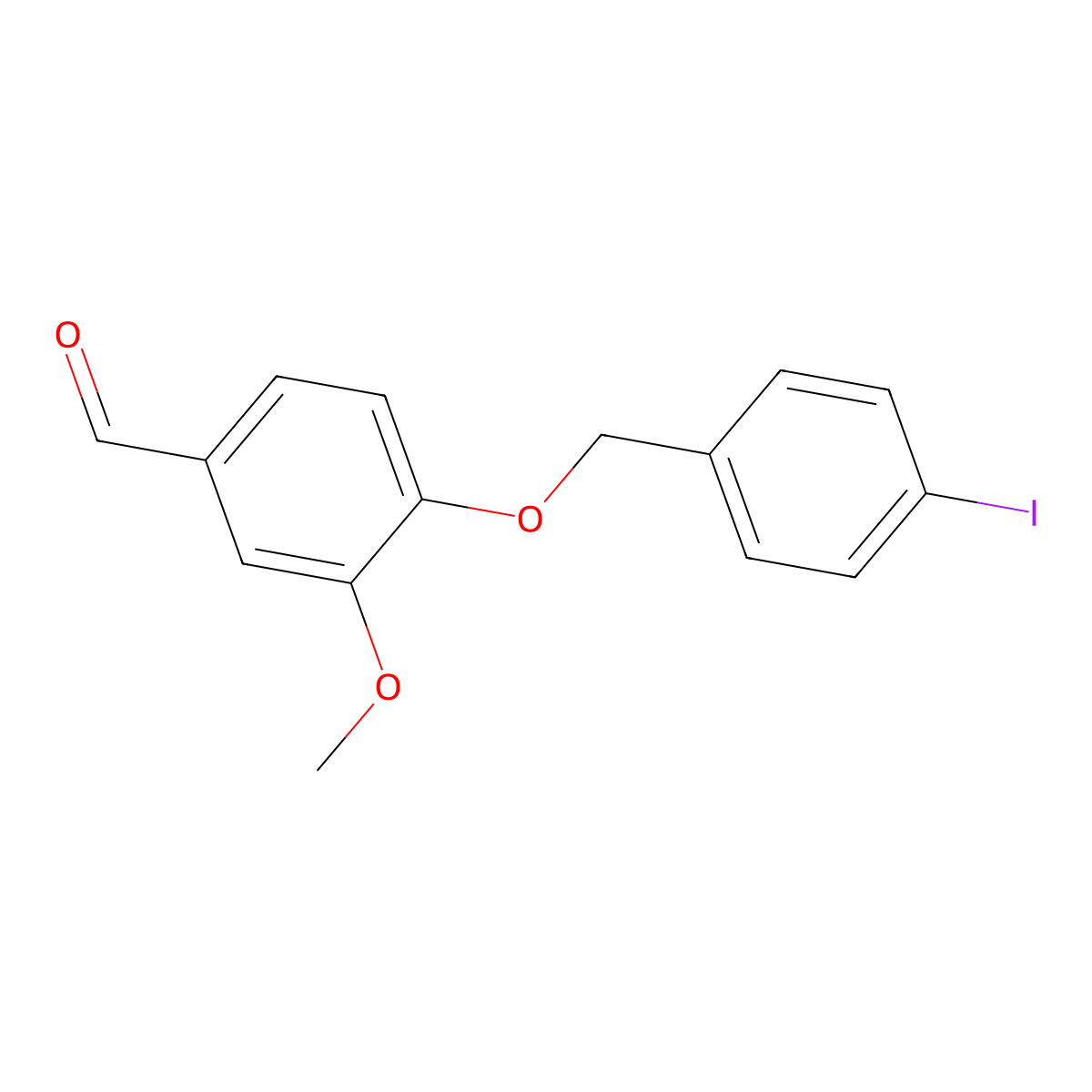 4-[(4-Iodobenzyl)oxy]-3-methoxybenzaldehyde molecular structure, CAS 428477-24-1