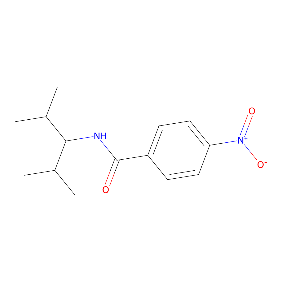 N-(2,4-dimethylpentan-3-yl)-4-nitrobenzamide molecular structure, CAS 428477-39-8